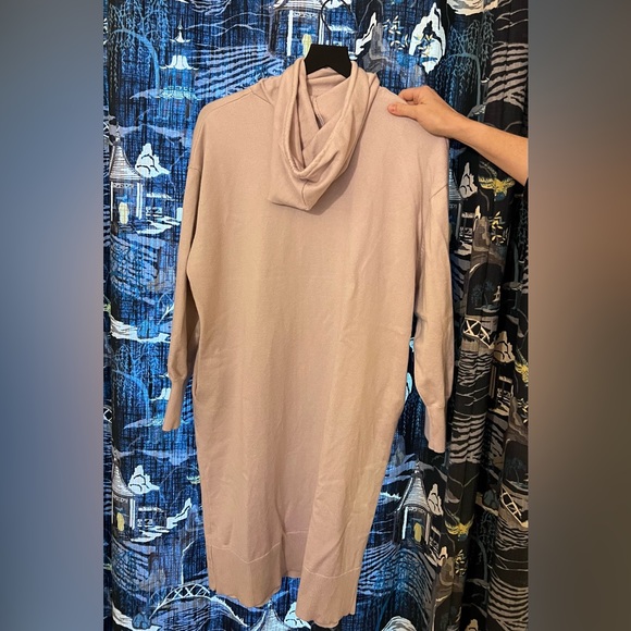 ZARA Knit hooded midi sweater dress with pockets - Picture 2 of 2